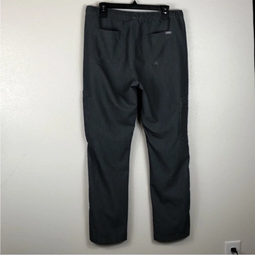 Figs Scrub Pants Gray Technical Collection Cargo Green Drawstring Men’s Size M